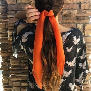 Pumpkin Orange Hair Scarf